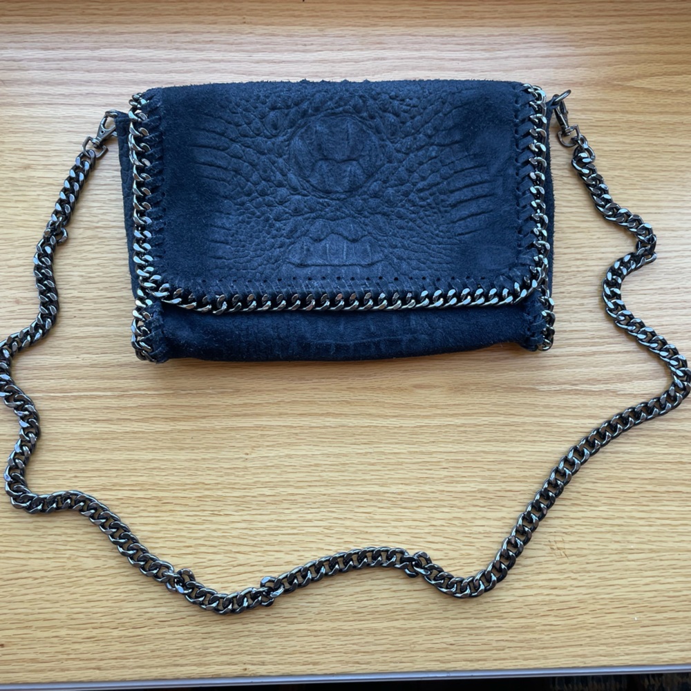 Dark Blue real leather/suede bag